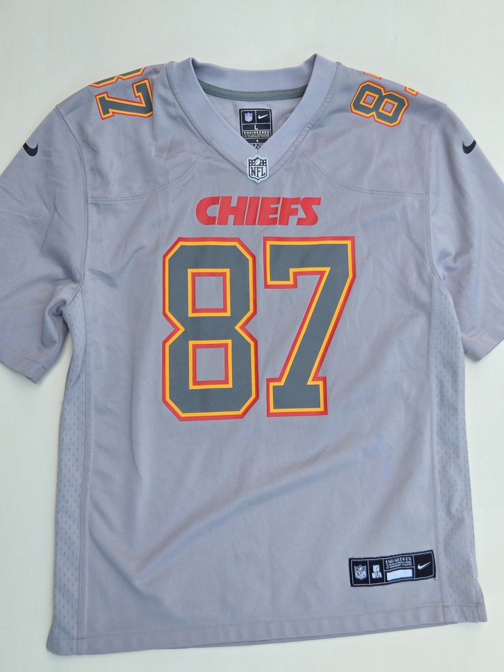 Nike Youth Kansas City Chiefs Travis Kelce Atmosphere Jersey Size-Large